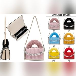 Faux Fur Handle Purse